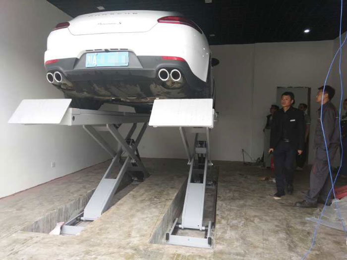 电动液压升降平台试机 电动液压升降平台试机